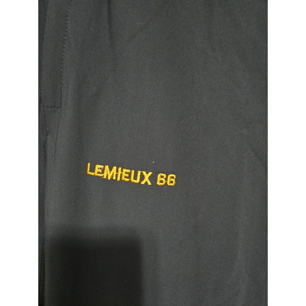 Lemieux‎ 66 Mens Pittsburgh Penguins Track Pants Black Zipper Cuffs XL